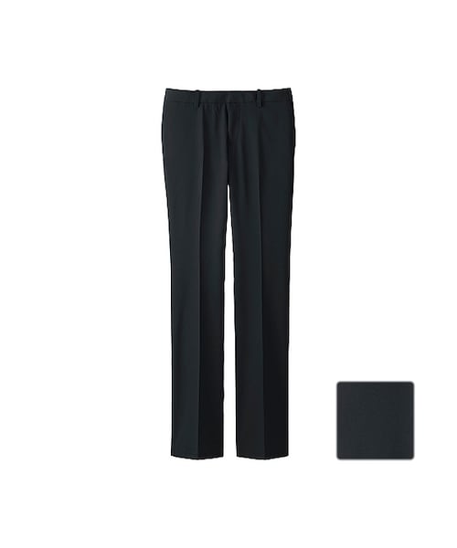UNIQLO（ユニクロ）の「ストレッチパンツ（ピンストライプ）（その他パンツ・レディース・DARK GRAY 08/GRAY 05/BLACK 09/NAVY 69・70/67/64/58/61/73）」の2枚目の写真