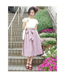 an another angelus | マーガレットカットワークギャザースカート/an another angelus(スカート)