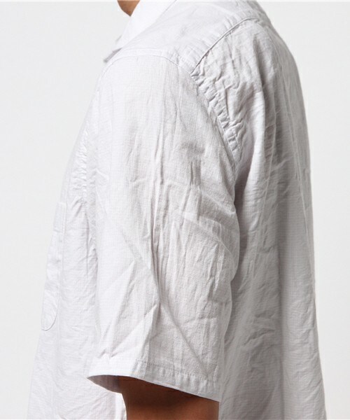 MEN'S BIGI(メンズビギ)の「パナマドビー半袖シャツ/JAPAN MADE(日本製)(シャツ/ブラウス・メンズ・ホワイト/ネイビー/ピンク・S/M/L)」の7枚目の写真