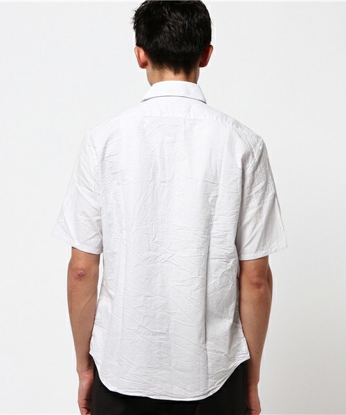 MEN'S BIGI(メンズビギ)の「パナマドビー半袖シャツ/JAPAN MADE(日本製)(シャツ/ブラウス・メンズ・ホワイト/ネイビー/ピンク・S/M/L)」の5枚目の写真
