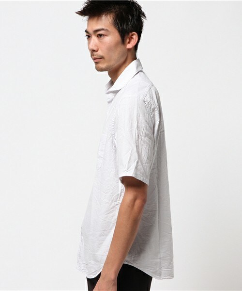 MEN'S BIGI(メンズビギ)の「パナマドビー半袖シャツ/JAPAN MADE(日本製)(シャツ/ブラウス・メンズ・ホワイト/ネイビー/ピンク・S/M/L)」の4枚目の写真