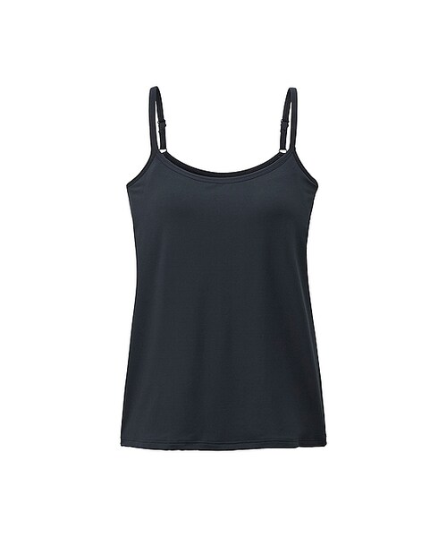 UNIQLO（ユニクロ）の「エアリズム汗取りブラキャミソール（ブラジャー・レディース・NAVY 69/WHITE 00/BLUE 61/BLACK 09/BEIGE 32/PINK 10・S/M/XXL/L/XL/3XL）」の2枚目の写真