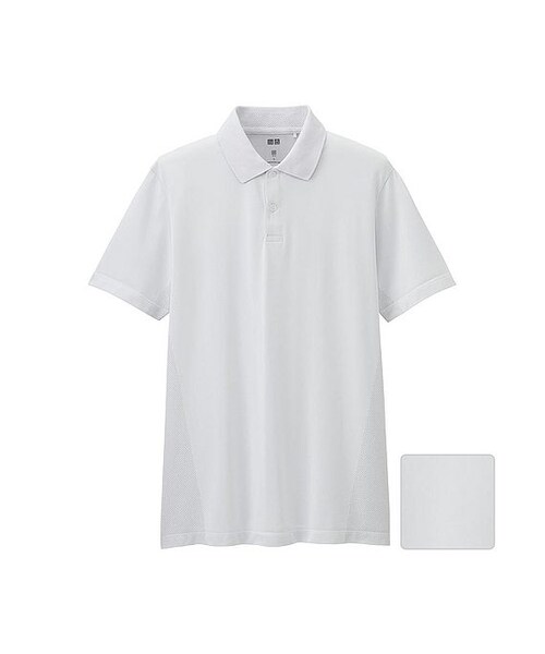 UNIQLO（ユニクロ）の「MEN ドライEXポロシャツ（半袖）（ポロシャツ・メンズ・GRAY 03/WHITE 00/NAVY 69/BLACK 09・S/L/M/XL/XS）」の2枚目の写真