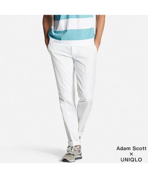 UNIQLO（ユニクロ）の「MEN ドライストレッチパンツ（その他パンツ・メンズ・WHITE 00/BLACK 09/BEIGE 32/NAVY 69・73/76/79/82/85/88/91/115/120/70/95/100/105/110）」の2枚目の写真