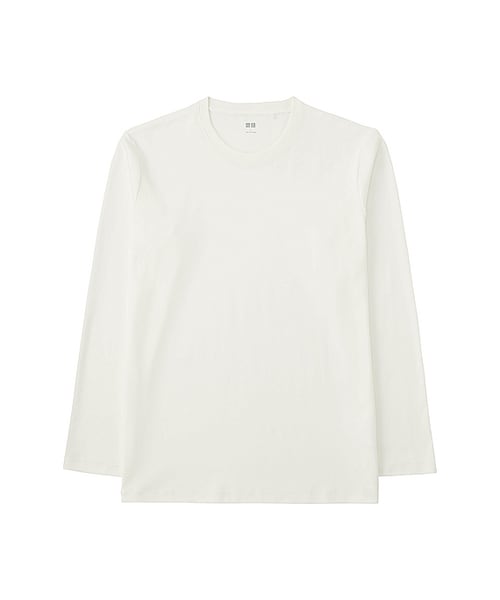 UNIQLO（ユニクロ）の「MEN ソフトタッチクルーネックT（長袖）（Tシャツ/カットソー・メンズ・GRAY 04/DARK GREEN 59/WHITE 00/NAVY 69/BLACK 09/NATURAL 30/DARK GRAY 08・L/S/XL/XXL/4XL/XS/3XL/M）」の2枚目の写真
