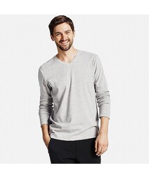 UNIQLO | MEN ソフトタッチVネックT（長袖）＋(Tシャツ/カットソー)