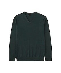 UNIQLO | MEN エクストラファインメリノVネックセーター（長袖）(ニット/セーター)