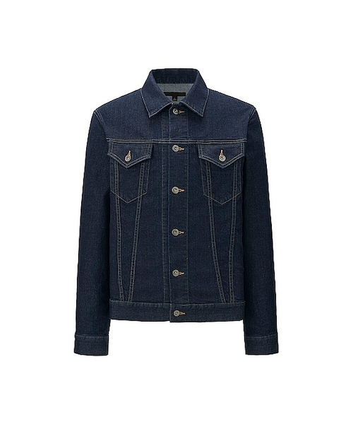 UNIQLO（ユニクロ）の「MEN デニムジャケット（ブルゾン・メンズ・BLUE 66/BLUE 63/BLUE 68・XS/XL/L/XXL/S/M/3XL/4XL）」の3枚目の写真