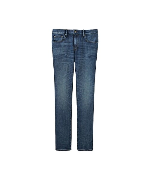UNIQLO（ユニクロ）の「MEN スリムフィットジーンズ（デニムパンツ・メンズ・BLUE 67/BLUE 64・44/34/28/27/38/29/33/36/31/40/32/30/35/42/46）」の2枚目の写真