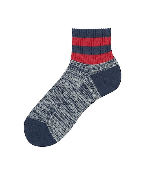 UNIQLO（ユニクロ）の「パイルラインアンクルソックス（ソックス/靴下・メンズ・BLUE 68/NAVY 69/BLACK 09/GRAY 03・フリー）」の4枚目の写真