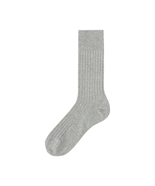 UNIQLO（ユニクロ）の「スーピマコットンワイドリブソックス（ソックス/靴下・メンズ・DARK GRAY 08/BLACK 09/NAVY 69/GRAY 03・フリー）」の3枚目の写真