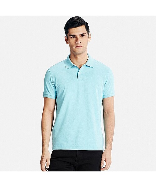 UNIQLO（ユニクロ）の「MEN ドライカノコポロシャツ（半袖）（ポロシャツ・メンズ・BLUE 65/GREEN 55/BLUE 62/LIGHT GREEN 50/ORANGE 24/RED 16・XS/M/L/XXL/XL/S）」の4枚目の写真