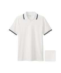 UNIQLO | MEN ドライカノコVネックデザインポロシャツ（半袖）(ポロシャツ)