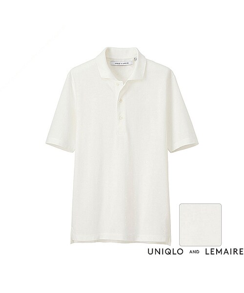 UNIQLO（ユニクロ）の「MEN スーピマコットンポロシャツ（半袖）＋E（ポロシャツ・メンズ・KHAKI 33/OFF WHITE 01/NAVY 69/BLUE 66・L/M/S）」の2枚目の写真