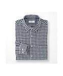 ユニクロ | MEN プレミアムリネンチェックシャツ（長袖）(襯衫)