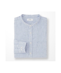 UNIQLO | MEN プレミアムリネンスタンドカラーシャツ（長袖）(シャツ/ブラウス)