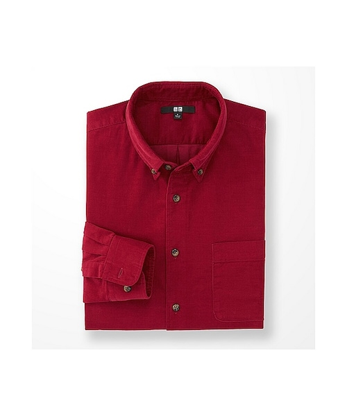 UNIQLO（ユニクロ）の「MEN コーデュロイシャツ（長袖）（シャツ/ブラウス・メンズ・ORANGE 25/RED 16・XS）」の2枚目の写真