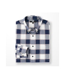 UNIQLO | MEN フランネルチェックシャツ（ボタンダウンカラー・長袖）(シャツ/ブラウス)