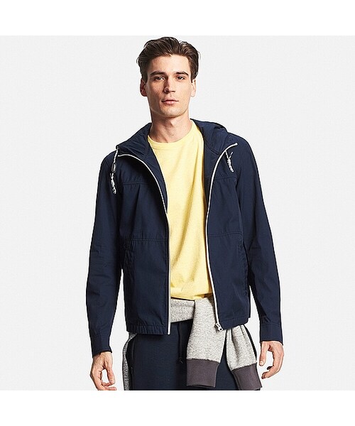UNIQLO(ユニクロ)の「MEN コットンフルジップパーカ(ブルゾン・メンズ・GREEN 54/DARK GREEN 58/NAVY 69/BLUE 68/WHITE 00/YELLOW 48・XS/3XL/XXL/4XL/S)」の4枚目の写真