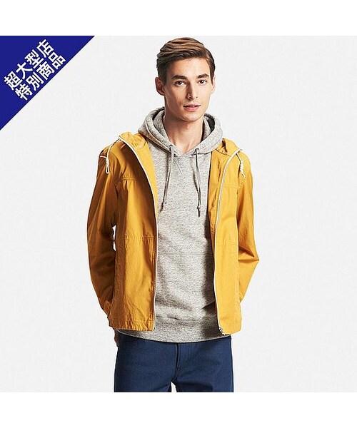 UNIQLO(ユニクロ)の「MEN コットンフルジップパーカ(ブルゾン・メンズ・GREEN 54/DARK GREEN 58/NAVY 69/BLUE 68/WHITE 00/YELLOW 48・XS/3XL/XXL/4XL/S)」の6枚目の写真