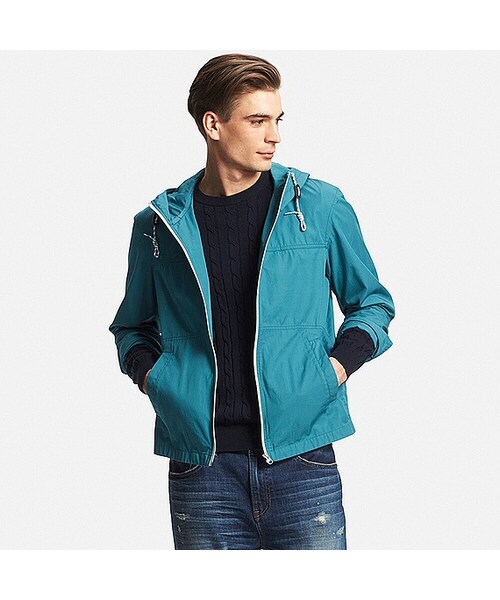 UNIQLO(ユニクロ)の「MEN コットンフルジップパーカ(ブルゾン・メンズ・GREEN 54/DARK GREEN 58/NAVY 69/BLUE 68/WHITE 00/YELLOW 48・XS/3XL/XXL/4XL/S)」の1枚目の写真