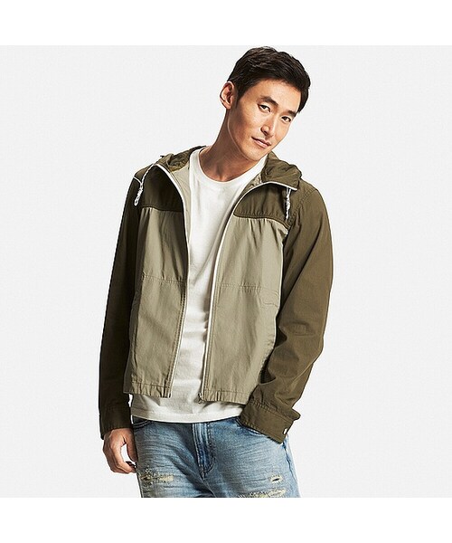 UNIQLO(ユニクロ)の「MEN コットンフルジップパーカ(ブルゾン・メンズ・GREEN 54/DARK GREEN 58/NAVY 69/BLUE 68/WHITE 00/YELLOW 48・XS/3XL/XXL/4XL/S)」の3枚目の写真