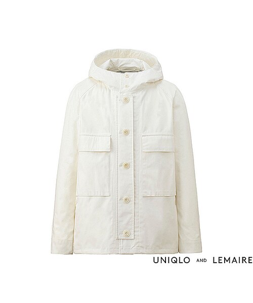 UNIQLO(ユニクロ)の「MEN コットンパーカ+E(ブルゾン・メンズ・OFF WHITE 01/BLUE 65/BLACK 09・M/S/L)」の1枚目の写真