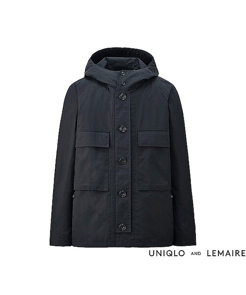 UNIQLO(ユニクロ)の「MEN コットンパーカ+E(ブルゾン・メンズ・OFF WHITE 01/BLUE 65/BLACK 09・M/S/L)」の2枚目の写真