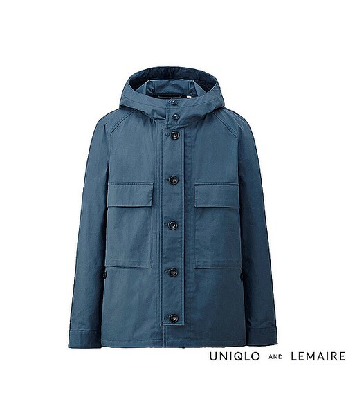 UNIQLO(ユニクロ)の「MEN コットンパーカ+E(ブルゾン・メンズ・OFF WHITE 01/BLUE 65/BLACK 09・M/S/L)」の3枚目の写真