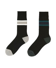 UNIQLO | MEN ヒートテックリブラインソックス（2足組）(ソックス/靴下)