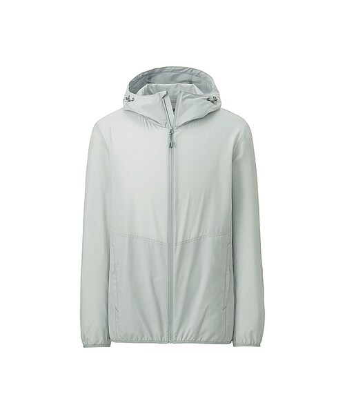 UNIQLO(ユニクロ)の「MEN ポケッタブルパーカ(ブルゾン・メンズ・LIGHT GRAY 02/BLUE 68/BLUE 65/BLACK 09・XL/M/S/L)」の1枚目の写真