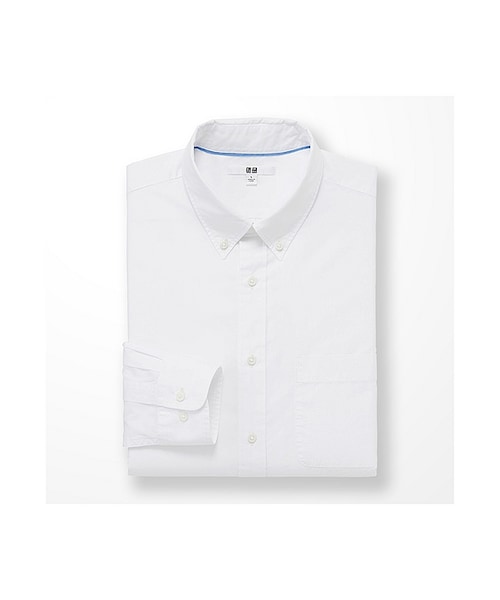 UNIQLO（ユニクロ）の「エクストラファインコットンブロードシャツ（長袖）（シャツ/ブラウス・メンズ・WHITE 00/NAVY 69/BLUE 65・XL/L/M/S/3XL/XXL/4XL/XS）」の2枚目の写真