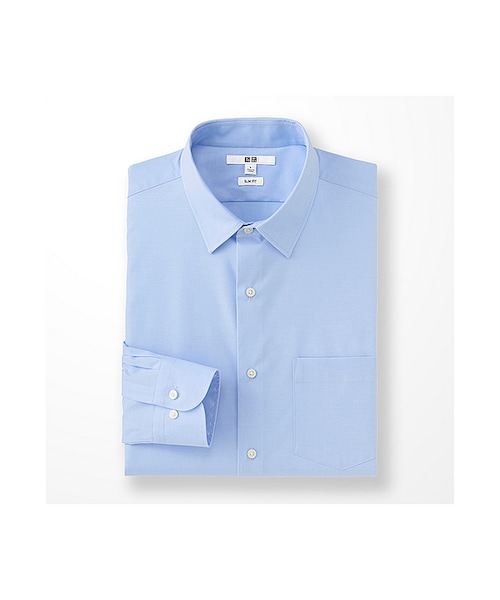 UNIQLO（ユニクロ）の「MEN ファインクロスストレッチスリムフィットブロードシャツ（長袖）（シャツ/ブラウス・メンズ・LIGHT GRAY 02/BROWN 37/BLACK 09/LIGHT BLUE 60/NAVY 69/WHITE 00・L/S/XXL/M/XS/4XL/3XL/XL）」の5枚目の写真