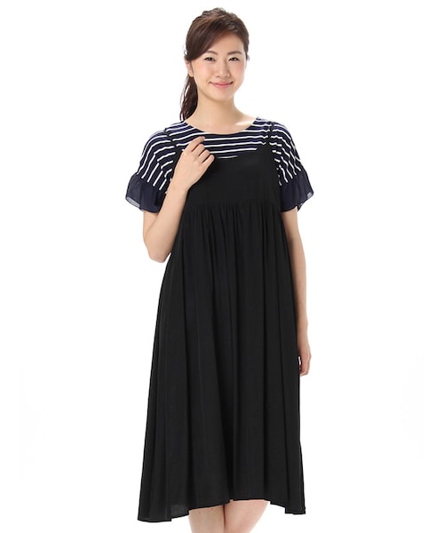 Honeys（ハニーズ）の「キャミワンピース（ワンピース・レディース・クロ/コン/カーキ/オレンジ・Ｍ/Ｌ）」の2枚目の写真