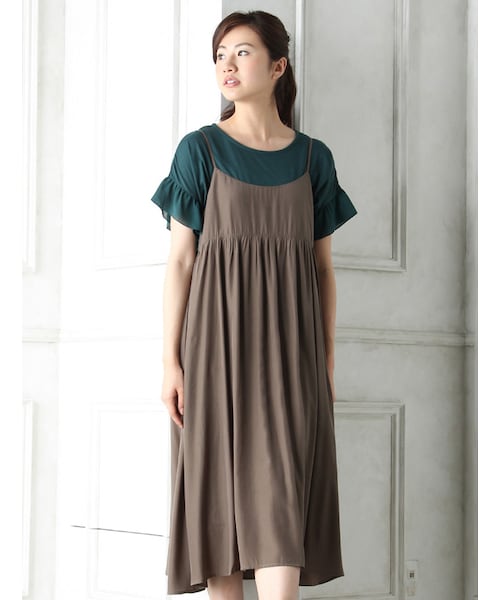 Honeys（ハニーズ）の「キャミワンピース（ワンピース・レディース・クロ/コン/カーキ/オレンジ・Ｍ/Ｌ）」の3枚目の写真