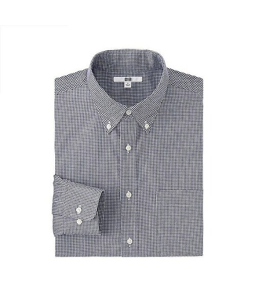 UNIQLO（ユニクロ）の「MEN ファインクロスチェックシャツ（長袖）＋E（シャツ/ブラウス・メンズ・GREEN 54/BLUE 68/BLUE 63・XS/4XL/XL/L/XXL/S/3XL/M）」の2枚目の写真