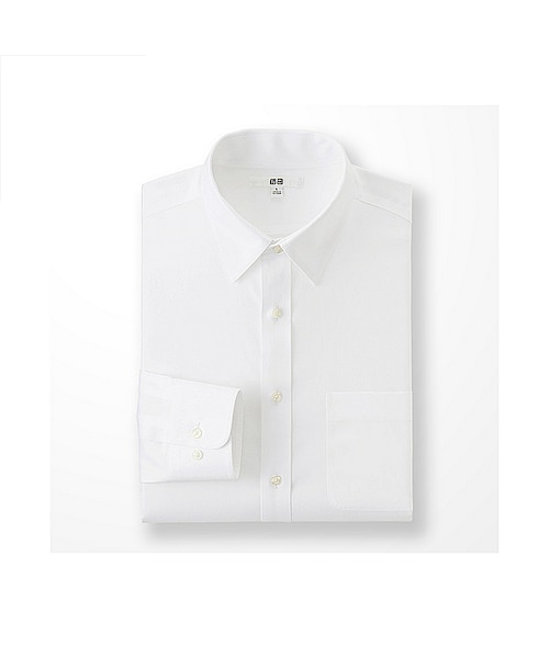 UNIQLO（ユニクロ）の「MEN スーパーノンアイロンシャツ（レギュラーカラー・長袖）＋E（シャツ/ブラウス・メンズ・LIGHT GRAY 02/PINK 11/WHITE 00/LIGHT BLUE 60・M/XL/4XL/3XL/XS/S/XXL/L）」の2枚目の写真