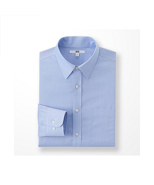 UNIQLO（ユニクロ）の「MEN スーパーノンアイロンシャツ（レギュラーカラー・長袖）＋E（シャツ/ブラウス・メンズ・LIGHT GRAY 02/PINK 11/WHITE 00/LIGHT BLUE 60・M/XL/4XL/3XL/XS/S/XXL/L）」の3枚目の写真