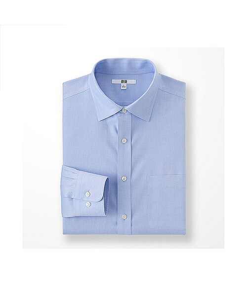 UNIQLO（ユニクロ）の「MEN スーパーノンアイロンシャツ（セミワイドカラー・長袖）＋E（シャツ/ブラウス・メンズ・PINK 11/LIGHT GRAY 02/LIGHT BLUE 60/WHITE 00・3XL/L/XS/4XL/M/XXL/S/XL）」の4枚目の写真