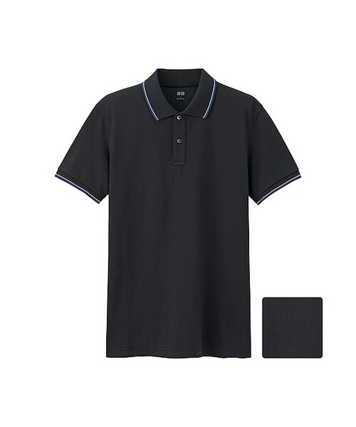UNIQLO（ユニクロ）の「MEN ドライカノコデザインポロシャツ（襟ライン