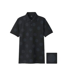 UNIQLO | MEN ドライカノコプリントポロシャツ（ドット・半袖）(ポロシャツ)