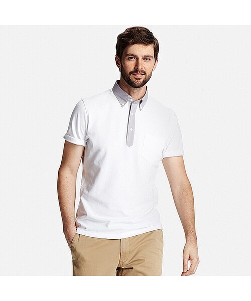 UNIQLO（ユニクロ）の「MEN ドライシャツカラーポロシャツ（ボタン