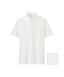 UNIQLO | MEN ドライシャツカラーポロシャツ（セミワイド・無地・半袖）(ポロシャツ)