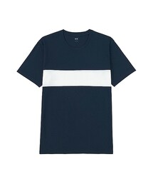 UNIQLO | MEN ウォッシュスラブパネルボーダーT（半袖）(Tシャツ/カットソー)