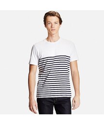 UNIQLO | MEN ウォッシュボーダーT（半袖）(Tシャツ/カットソー)