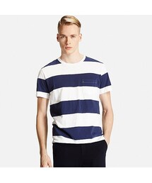 UNIQLO | MEN ウォッシュボーダーT（半袖）(Tシャツ/カットソー)