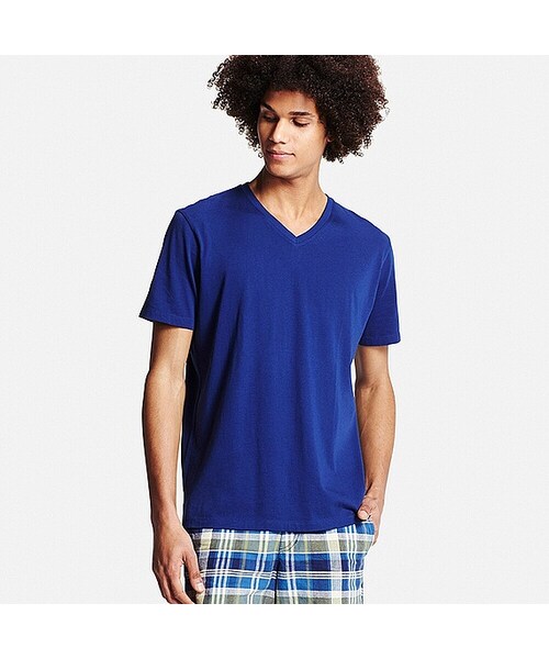 UNIQLO（ユニクロ）の「MEN スーピマコットンVネックT（半袖）（Tシャツ/カットソー・メンズ・GRAY 03/LIGHT BLUE 60/WHITE 00/BLACK 09/DARK GRAY 08/DARK GREEN 58/BLUE 63/BLUE 68/NAVY 69/RED 13・M/S/3XL/XL/L/XS/XXL/4XL）」の8枚目の写真