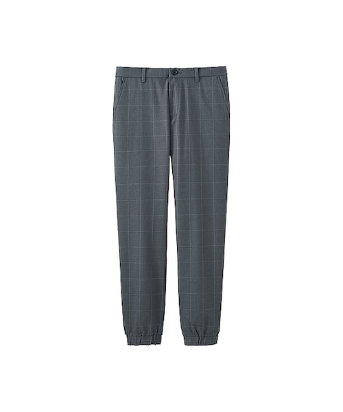 UNIQLO（ユニクロ）の「MEN ジョガーパンツ（ウィンドウペン・レングス68～72cm）（その他パンツ・メンズ・BLUE 66/GRAY 06・XS/L/XXL/S/4XL/M/XL/3XL）」の2枚目の写真