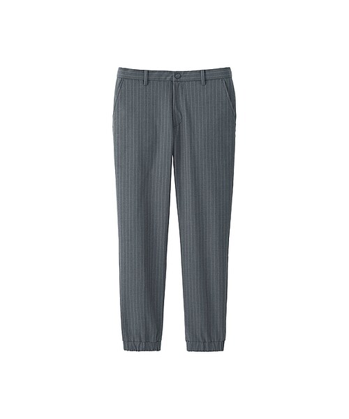 UNIQLO（ユニクロ）の「MEN ジョガーパンツ（ストライプ・レングス76cm）（その他パンツ・メンズ・BLUE 67/GRAY 07・4XL/XXL/M/XL/3XL/L）」の2枚目の写真