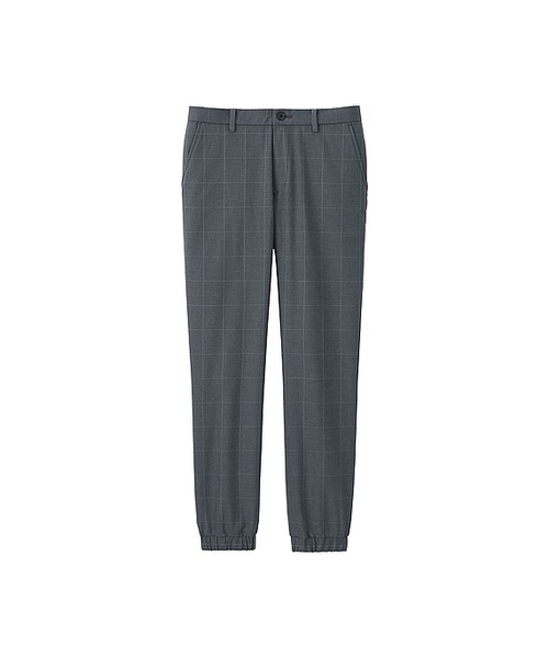 UNIQLO（ユニクロ）の「MEN ジョガーパンツ（ウィンドウペン・レングス76cm）（その他パンツ・メンズ・BLUE 66/GRAY 06・M/XS/XXL/4XL/S/XL/3XL/L）」の2枚目の写真